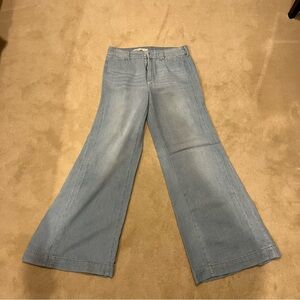 Pilcro and the Letterpress Light Denim Flare Jeans